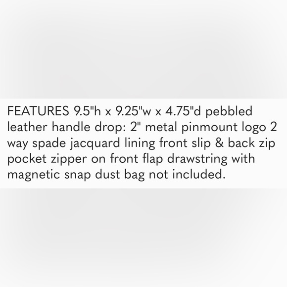 Kate Spade Pebble leather back pack - Picture 10 of 10